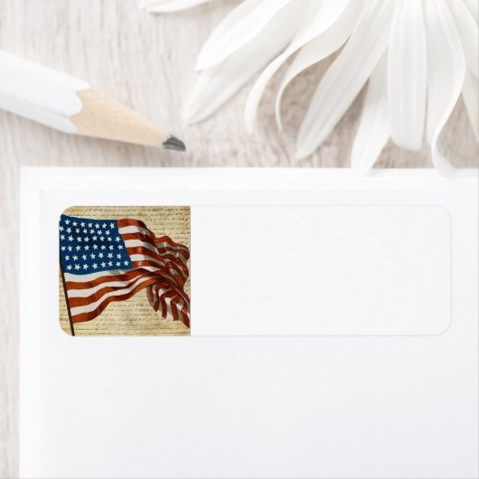 Étiquette Rouge, blanc et bleu (En situation)