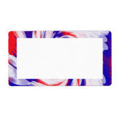 Étiquette rouge blanc et bleu (Devant)