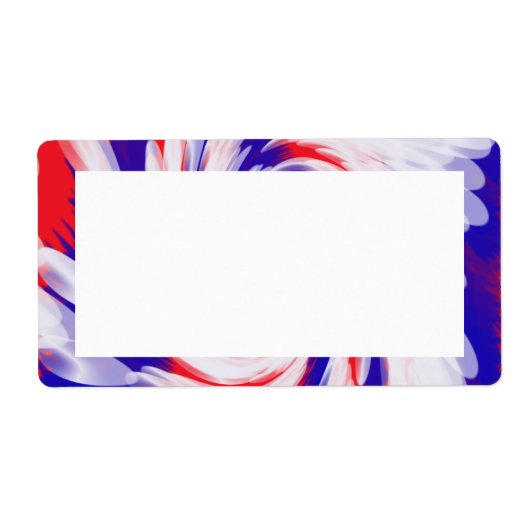 Étiquette rouge blanc et bleu (Devant)