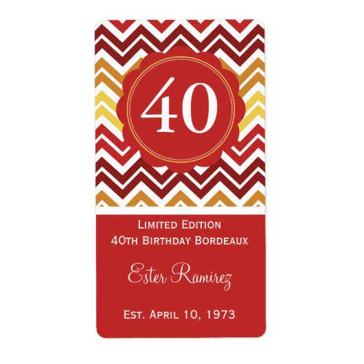 Étiquette rouge Chevron (375 ml) (Devant)