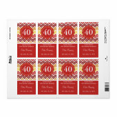 Étiquette rouge Chevron (375 ml) (Feuille entière)