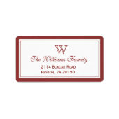 Étiquette Rouge classique (Devant)