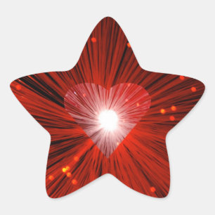 Étiquette rouge Coeur