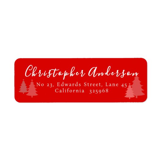Étiquette Rouge de la saison de Noël (Devant)