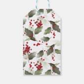 Étiquette rouge de Noël avec couronne sainte (Dos)