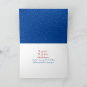 Étiquette rouge de Noël sur la carte cadeau de vac (Intérieur)