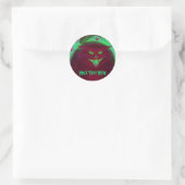 Étiquette rouge effrayant 'Your Text' (Sac)