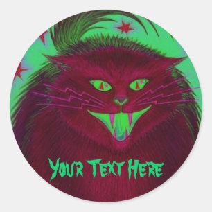 Étiquette rouge effrayant 'Your Text'