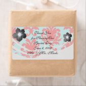 Étiquette rouge et aqua belle damas formelle (En situation)