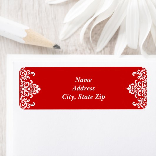 Étiquette Rouge et blanc (En situation)