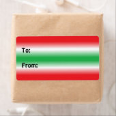 Étiquette rouge et vert (En situation)