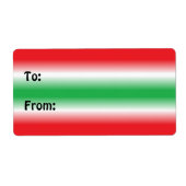 Étiquette rouge et vert (Devant)