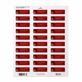 Étiquette rouge feuille (Feuille entière)