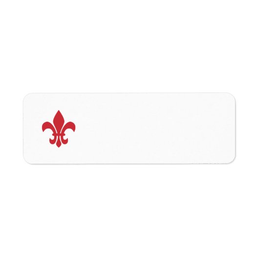 Étiquette Rouge Fleur de Lys Vierge (Devant)