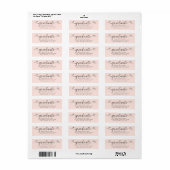 Étiquette Rouge Foncé Diplôme Écriture Moderne Cœurs Adresse (Feuille entière)