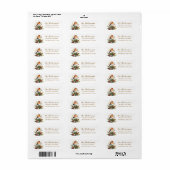 Étiquette Rouge-gorge de Noël d'hiver (Feuille entière)
