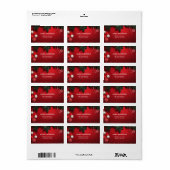 Étiquette Rouge noël élégant (Feuille entière)