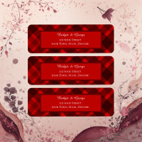 rouge noir écossais celtique tartan mariage motif