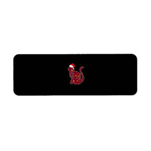 Étiquette Rouge Plaid Buffalo Chat Noël Pyjamas famille Xma