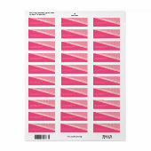 Étiquette rouge Rose géométrique (Feuille entière)