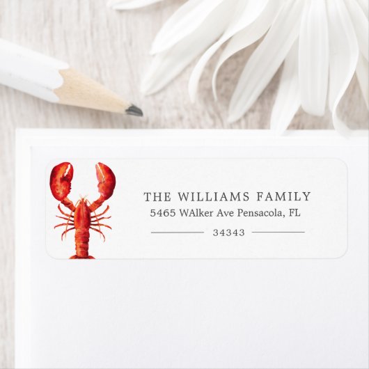 Étiquette Rouge | Thème du homard | (En situation)