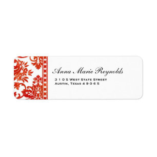 Étiquette Rouge Vintage Damask Lace Fancy