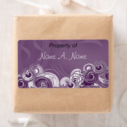 Étiquette Rouleau violet (En situation)