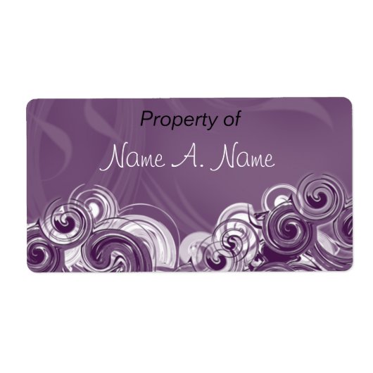 Étiquette Rouleau violet (Devant)