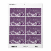 Étiquette Rouleau violet (Feuille entière)