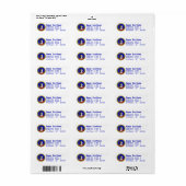 Étiquette Roundel de Saint Viator de Lyon le Catéchiste (LD (Feuille entière)