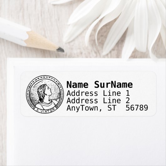 Étiquette Roundel de Saint Viator de Lyon le Catéchiste (LD (En situation)