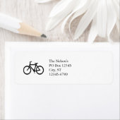 Étiquette Route de Vélo Noir (En situation)