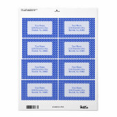 Étiquette Royal Blue Combination Pois par STaylor (Feuille entière)