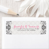 Étiquette Royal Blue Floral dentelle blanche Damas (En situation)