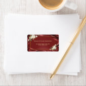 Étiquette Royal Bourgogne Fleurs blanches Brisée Or Christen (En situation)