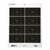 Étiquette Royal Fleur-de-Lis Art déco Mariage des années 192 (Feuille entière)