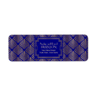Royal Navy Blue Gold Great Gatsby Art Déco Mariage