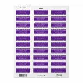 Étiquette Royal Purple dentelle Mariage Damask P550 (Feuille entière)