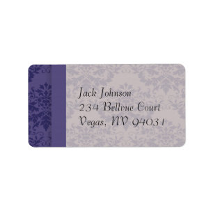 Étiquette Royal Purple Mariage damassé