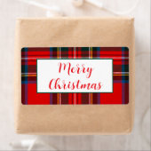 Étiquette Royal Stewart Christmas Plaid PERSONNALISER Cadeau (En situation)