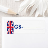 Étiquette Royaume-Uni "style d'identification de (En situation)