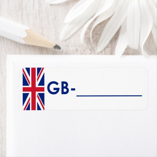 Étiquette Royaume-Uni "style d'identification de (En situation)