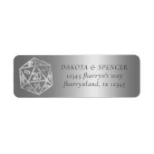 Étiquette RPG Luxe | Adresse de jeu de rôle sur table Fantas (Devant)