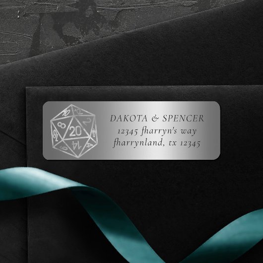 Étiquette RPG Luxe | Imaginaire Sheen Tabletop Adresse du jo