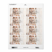 Étiquette RSVP Bridal Swedal Monogram Photo personnalisée (Feuille entière)