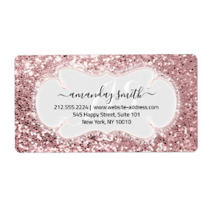 Étiquette RSVP Bridal Swedal Monogram Rose Royal Frame