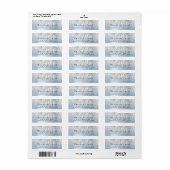 Étiquette RSVP Mariage Bridal Blue Grey Sweet16e 15e (Feuille entière)