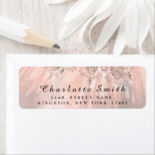 Étiquette RSVP Mariage Rose nuptiale Gold Sweet16e 15e (En situation)