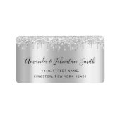 Étiquette RSVP Nouveau Mariage Adress Silver Grey Drivers Gr (Devant)