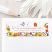 Étiquette RSVP pour site web de mariage aux fleurs (En situation)